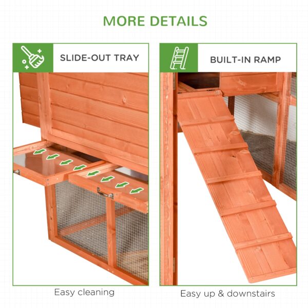 PawHut Large Chicken Coop Run Cage Duck Hen Chook House Poultry - Image 6