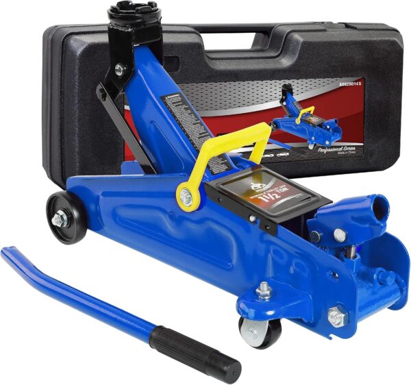 Aluminum and Steel Car Jack, 3 Ton (6,600 LBs) Hydraulic Floor Jack with Dual Piston Quick Lift Pump, Lifting Range 3-15/16" min to 18-5/16" max, Red - Image 13