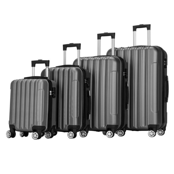 Zimtown 4 Piece Luggage Set, ABS Hard Shell Suitcase Luggage Sets Double Wheels with TSA Lock - Image 5
