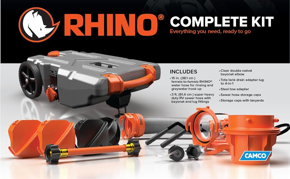 rhino tote tank; tote tank; camco tote tank; rv tote tank; tote tank for rv