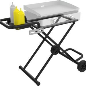 Tabletop Griddle Stand for Blackstone 22"/17" Grill - Heavy-Duty Foldable Cart