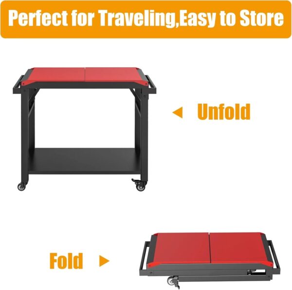 Universal Portable Griddle Table Stand - Foldable BBQ Grill Cart - Image 7