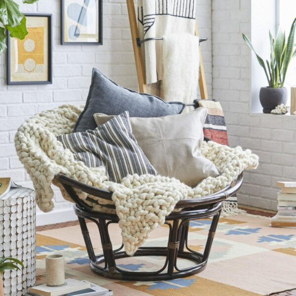 42-inch Rattan Papasan Chair Frame Only Stain - Image 2