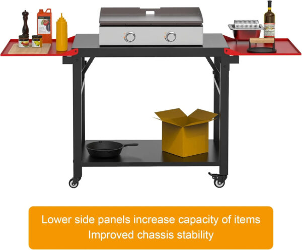 Universal Portable Griddle Table Stand - Foldable BBQ Grill Cart - Image 5