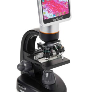 Celestron TetraView 4.3′′ LCD Digital Microscope, 5MP Sensor, 40x-1600x Magnification, LED Illumination, 2GB SD Card
