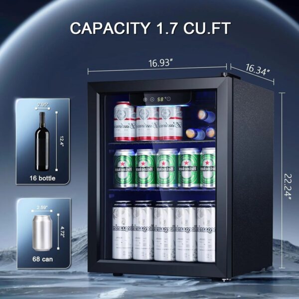 Antarctic Star Beverage Refrigerator Cooler-1.7Cu.Ft - Image 4