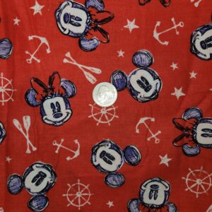 Mickey and Minnie printed fabric