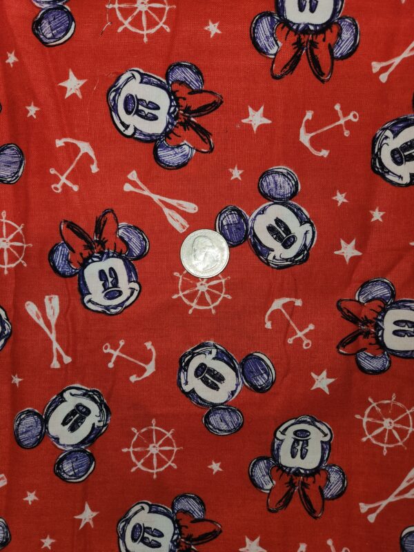Mickey and Minnie printed fabric