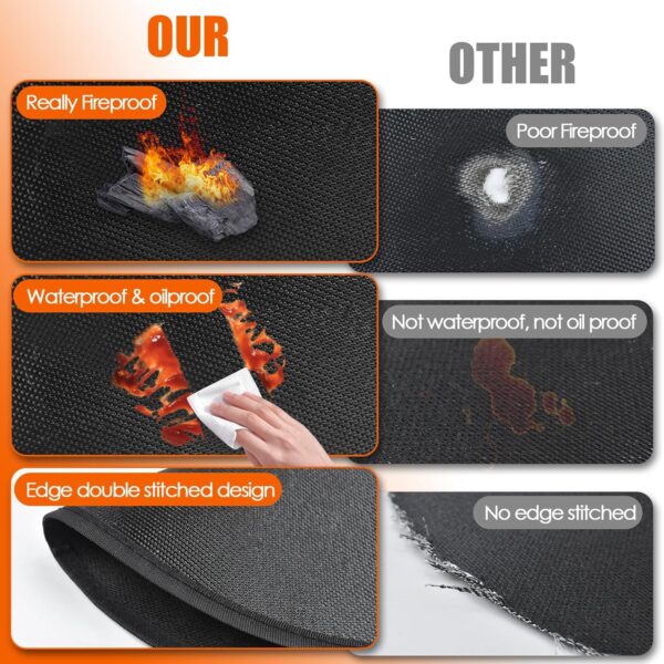 90x48 inch Extra Large Grill Mat for Outdoor Grill, Fireproof Deck Grill Mat - Image 6