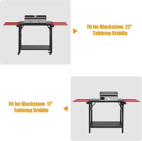 Universal Portable Griddle Table Stand - Foldable BBQ Grill Cart - Image 8