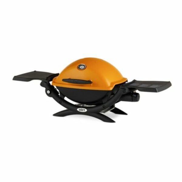 Weber Q 1200 Portable Liquid Propane Gas Grill, Orange, Compact Design with Electronic Ignition - Image 2