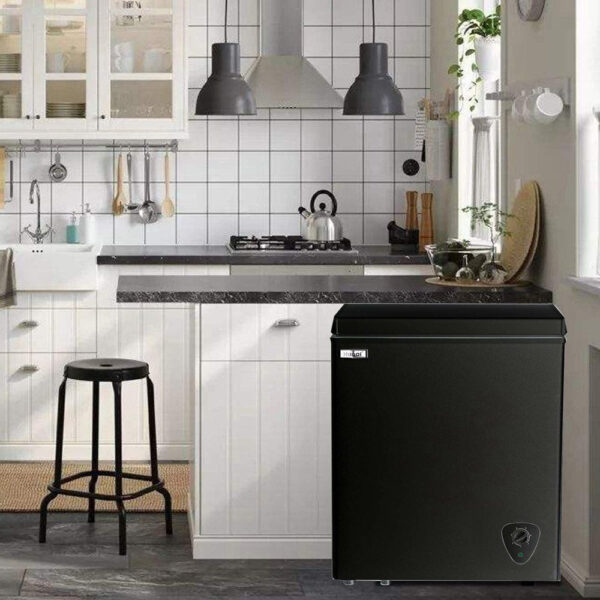Wanai 3.5 Cu Ft Black Chest Freezer, Energy Efficient with Removable Basket and Adjustable Temperature Control - Image 3