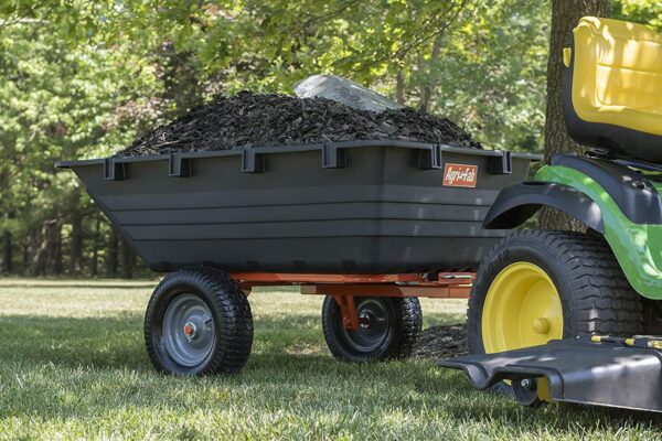Agri-Fab Inc 45-0553, 1000-Pound, Poly Dump/Swivel Cart, Black/Orange - Image 2