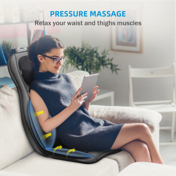 Comfier Shiatsu Neck Back Massager with Heat, Air Compression Massage Chair Pad - Image 2