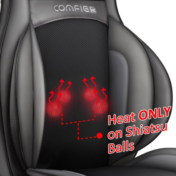 Comfier Shiatsu Neck Back Massager with Heat, Air Compression Massage Chair Pad - Image 5