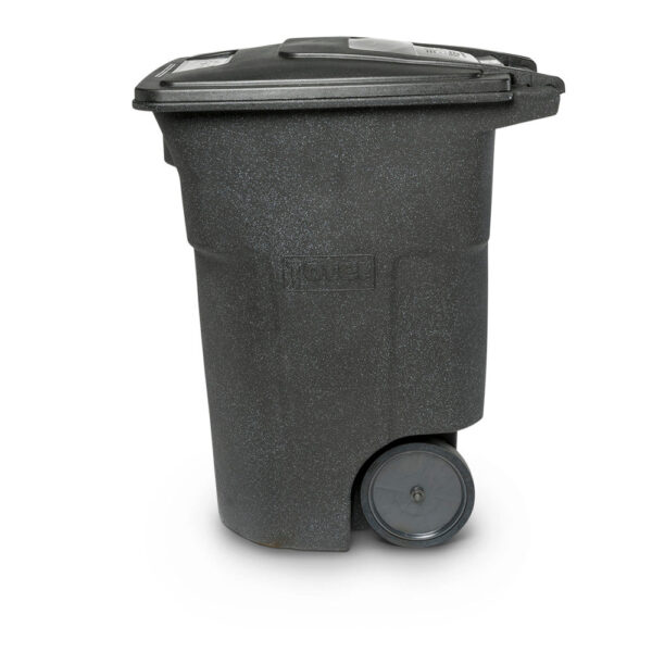 Toter 96 Gallon Trash Can with Smooth Wheels and Lid ; - Image 4