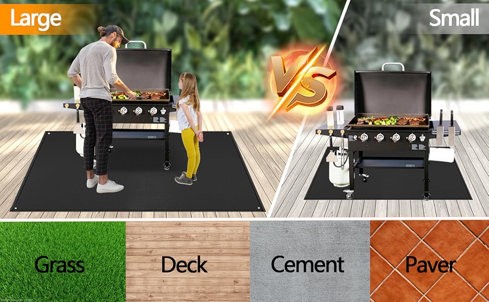 under grill mats for outdoor grill