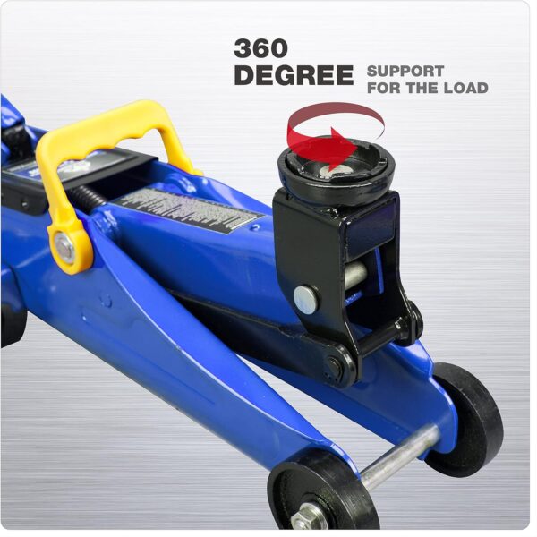 Aluminum and Steel Car Jack, 3 Ton (6,600 LBs) Hydraulic Floor Jack with Dual Piston Quick Lift Pump, Lifting Range 3-15/16" min to 18-5/16" max, Red - Image 31