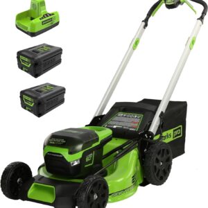 60V 21 Cordless (Self-Propelled) Lawn Mower , 2 x 4.0Ah Batteries and Dual Port Rapid Charger