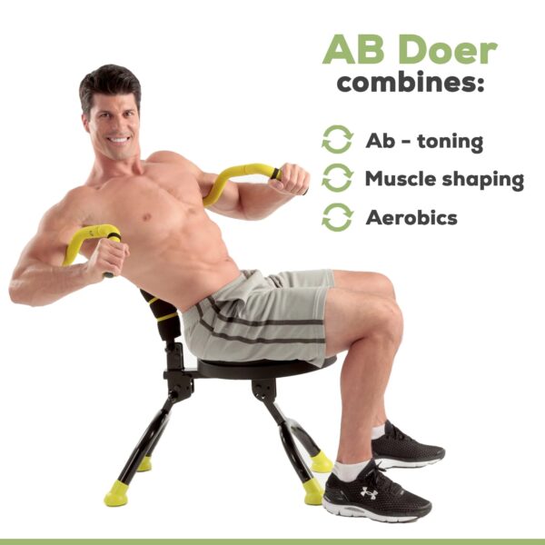 AB Doer 360 Fitness System with 6 Pack Back Roller Provides an Abdominal and Total Body Workout with Aerobics to Burn Calories and Work Muscles Simultaneously. - Image 4