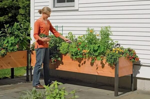 Watering Eco-Stained Elevated Planter Box - Image 6
