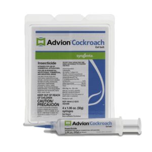 Syngenta Advion Cockroach Gel Bait – Non-Repellent, High-Consumption Formula, 4 x 30g Tubes for All Major Species