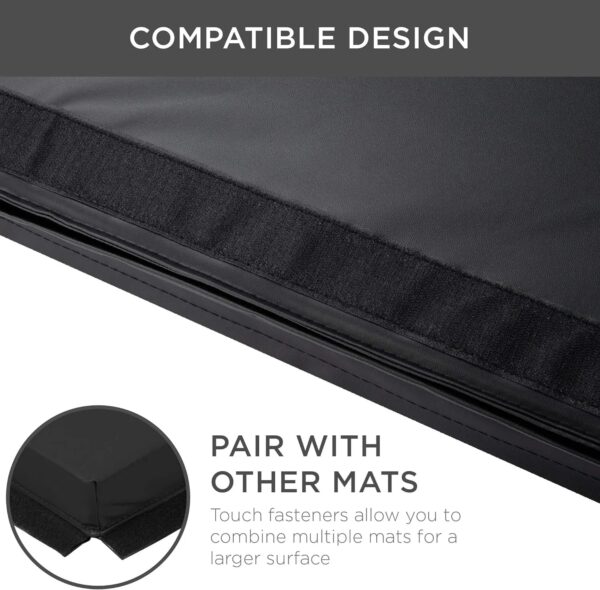 10ftx4ftx2in Folding Gym Mat 4-Panel Exercise Gymnastics Aerobics Workout Fitness Floor Mats w/Carrying Handles - Image 4