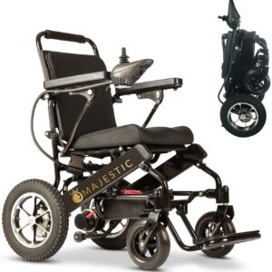 2020 New Folding Ultra Lightweight Electric Power Wheelchair, Silla de Ruedas Electrica, FDA Approved and Air Travel Allowed, Heavy Duty, Mobility Motorized, Portable Power (17.5′′ Seat Width)