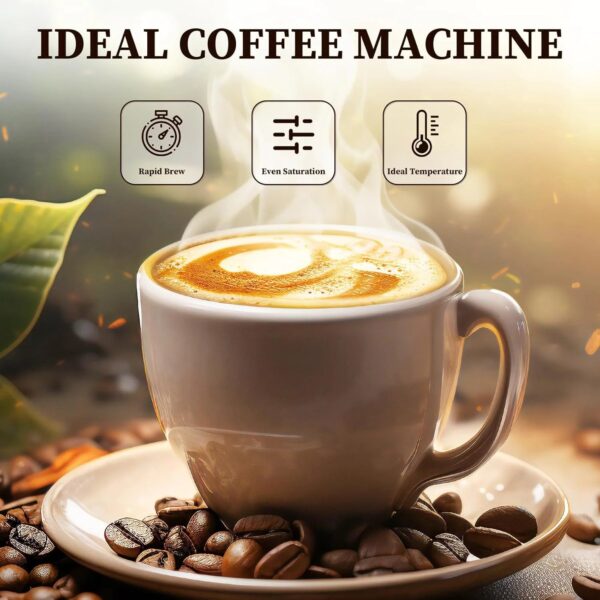 Antarctic Star Coffee Machine, K-Cup & Ground Compatible, 5 Brew Sizes, 40 oz Tank, Self-Cleaning, Black - Image 2