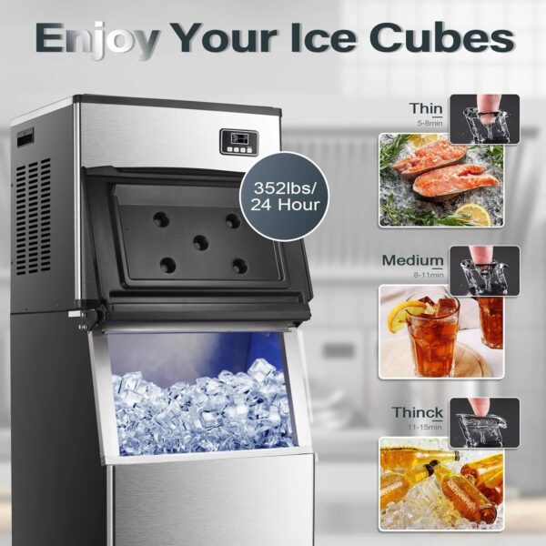 Antarctic Star Commercial Ice Maker Machine Freezer Large Storage - Image 3