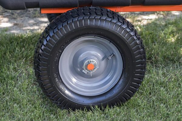 Agri-Fab Inc 45-0553, 1000-Pound, Poly Dump/Swivel Cart, Black/Orange - Image 5