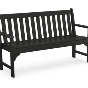 5′ Vineyard Outdoor Bench, in Black