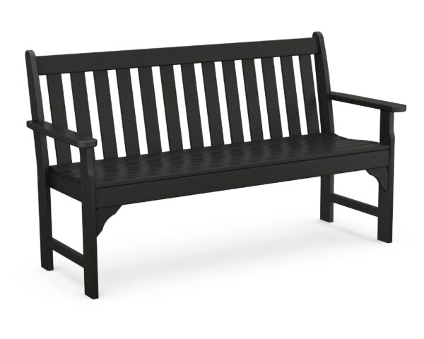 5′ Vineyard Outdoor Bench, in Black