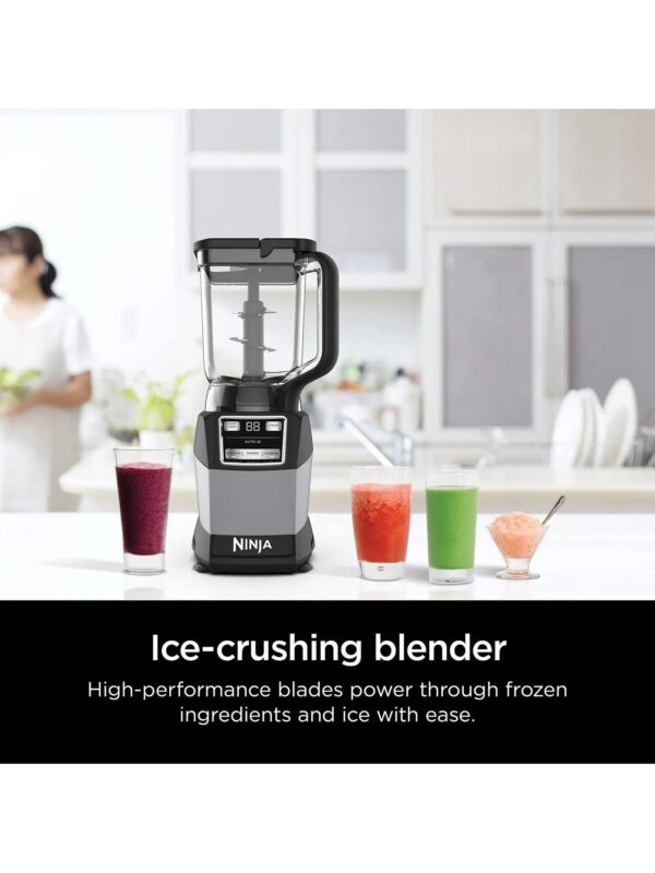 Ninja Compact Kitchen System, 1200W, Auto-iQ, 3-in-1 Blender, Processor & Ice Crusher with 72-oz. Pitcher & 18-oz. Cup, Grey - Image 6