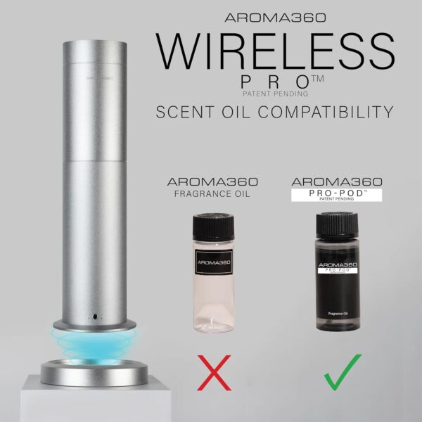 Wireless Pro Essential Oil Diffuser - 600 sq ft Coverage - Cordless & Portable with Remote - Aromatherapy Scent Diffuser - Home, Spa, Office & Business - Air Freshener - Midnight Black - Image 3