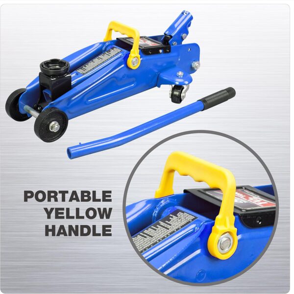 Aluminum and Steel Car Jack, 3 Ton (6,600 LBs) Hydraulic Floor Jack with Dual Piston Quick Lift Pump, Lifting Range 3-15/16" min to 18-5/16" max, Red - Image 33