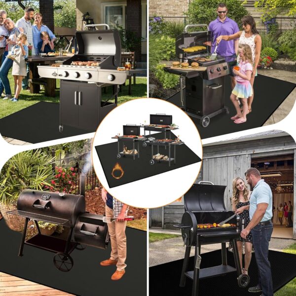 Under Grill Mat 90x48 Inch for Deck, Patio, Outdoor BBQ Grills - Fireproof & Waterproof - Image 4