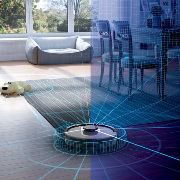Super robotic vacuum cleaner, 30-day capacity bagless self-empty base, WiFi, Alexa compatible, black/silver - Image 9