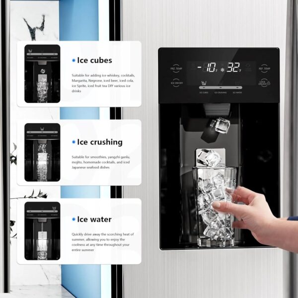 36" Side By Side 20.01 Cu. ft. Built-in Refrigerator with Freezer & Ice Maker Included - Image 6
