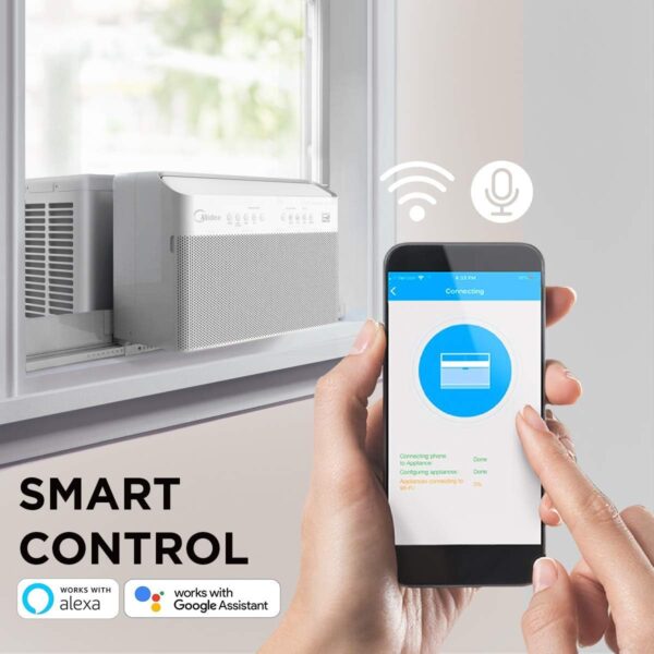 Midea U-Shaped Inverter Window Air Conditioner 12,000BTU with Open Window Flexibility, Robust Installation,Extreme Quiet, 35% Energy Saving, Smart Control, Alexa, Remote, Bracket Included (Renewed) - Image 4