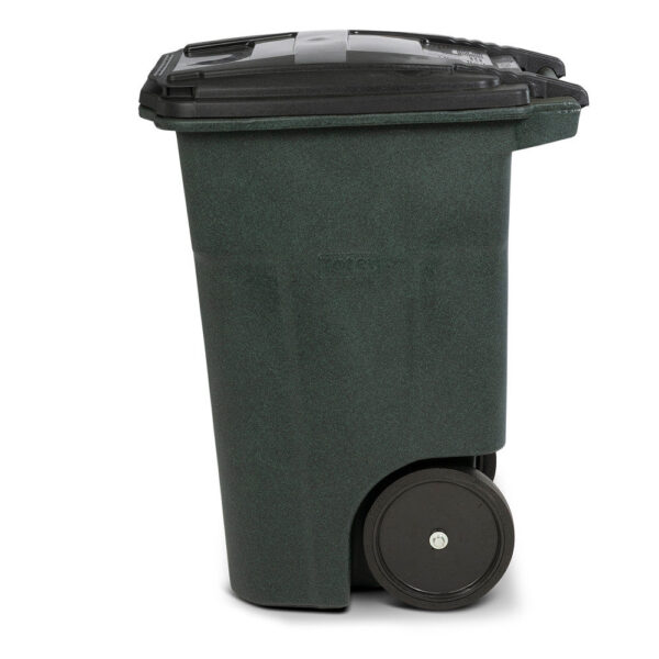 Toter 48 Gallon Durable Trash Can with Smooth Wheels & Lid, Green - Image 6