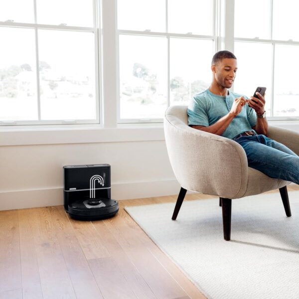 Super robotic vacuum cleaner, 30-day capacity bagless self-empty base, WiFi, Alexa compatible, black/silver - Image 2