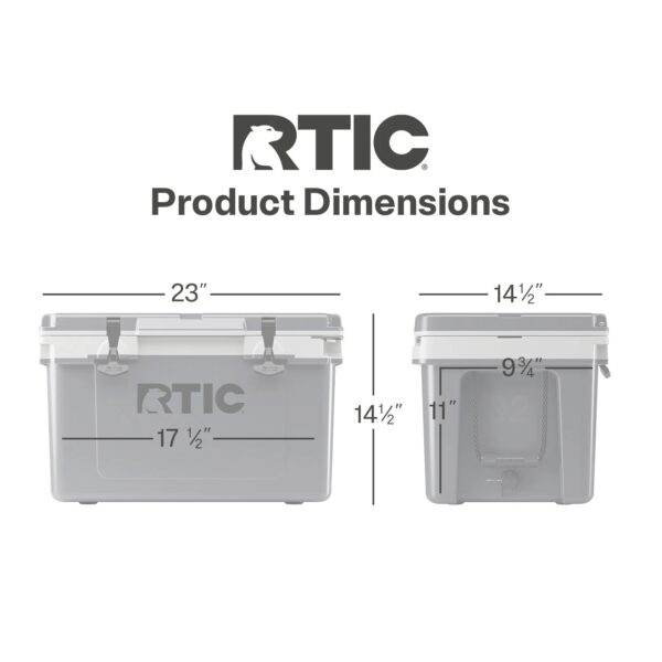 32 QT Ultra-Light Hard-Sided Ice Chest Cooler, Dark Grey And Cool Grey, Fits 48 Cans - Image 22