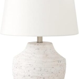 9730 LightingTable Lamp, Cream Concrete, Ivory/Cream Shade, Modern
