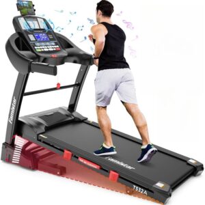 4.5HP Foldable Treadmill, 15 Auto Incline Levels, 10MPH Speed, 300LB Capacity, Home Exercise Machine