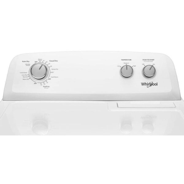 Whirlpool 7.0 cu. ft. Electric Dryer, AutoDryTM System, Wrinkle ShieldTM, White - Image 4