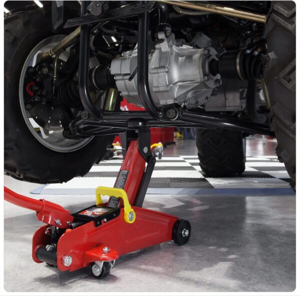 Aluminum and Steel Car Jack, 3 Ton (6,600 LBs) Hydraulic Floor Jack with Dual Piston Quick Lift Pump, Lifting Range 3-15/16" min to 18-5/16" max, Red - Image 45