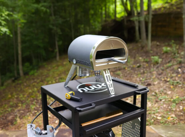 Three-Shelf Heavy Duty Rolling Outdoor Pizza Oven Table, 24" x 30 - Image 7