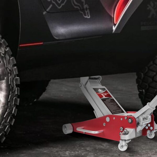 Aluminum and Steel Car Jack, 3 Ton (6,600 LBs) Hydraulic Floor Jack with Dual Piston Quick Lift Pump, Lifting Range 3-15/16" min to 18-5/16" max, Red - Image 28