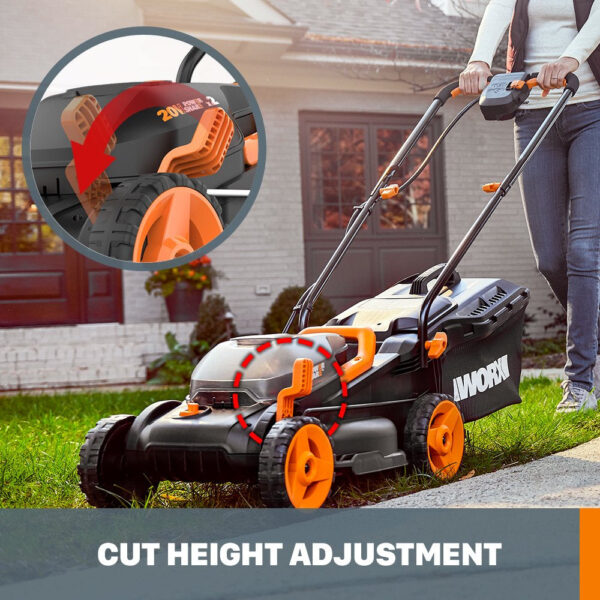 Worx 40V Cordless Lawn Mower 14′′ with Intellicut, Mulching, 2x20V 4.0Ah Batteries and Charger Included - Image 3